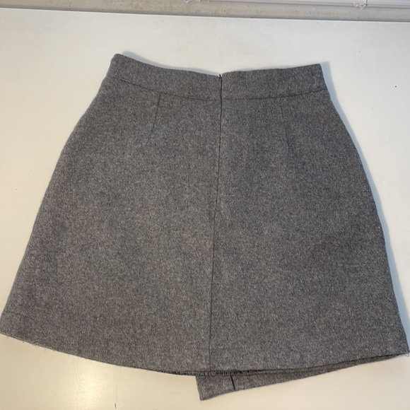 EVIDNT Los Angeles gray wool blend skirt asymetrical sz small edk2001 - Picture 5 of 7